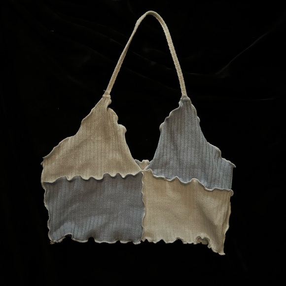 SHEIN Tops - blue and white Shein halter